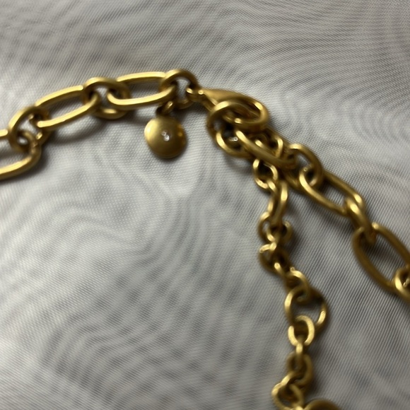 J Crew Druzy Brass Multicolor Rhinestones Statement Necklace - Picture 2 of 3